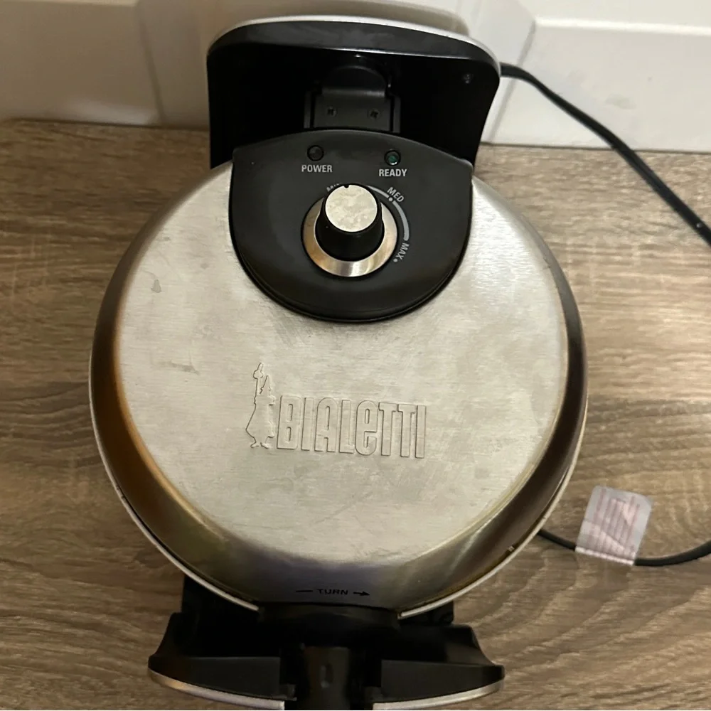 Bialetti Rotating Belgian‎ Waffle Iron Maker TSK-2901BW Works!